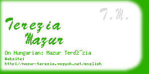 terezia mazur business card